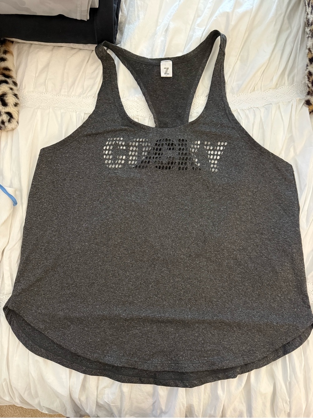 Women’s Gray Racerback Tank Top- Gamecocks University of South Carolina